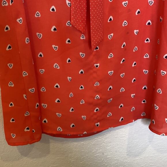 LC Lauren Conrad x Disney Sleeveless Tank Top Heart Print Blouse EUC Sz Sm - Picture 5 of 12